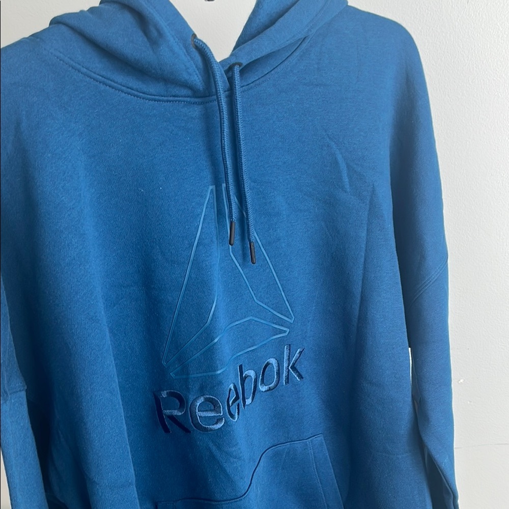 Reebok Blue Sweater with Embroidered Design